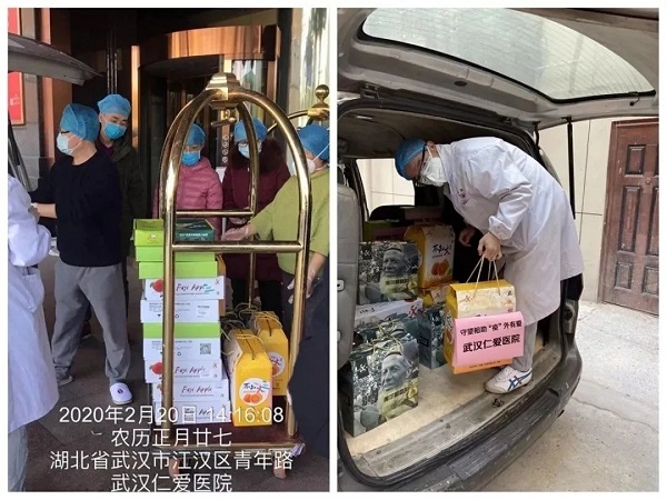 武汉仁爱医院先后为援鄂医疗队送去体贴和援助